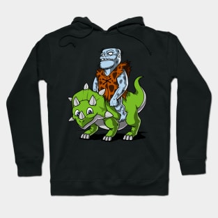 Zombie Riding Triceratops Dinosaur Hoodie